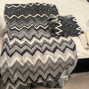 Gray Chevron Shower Curtain